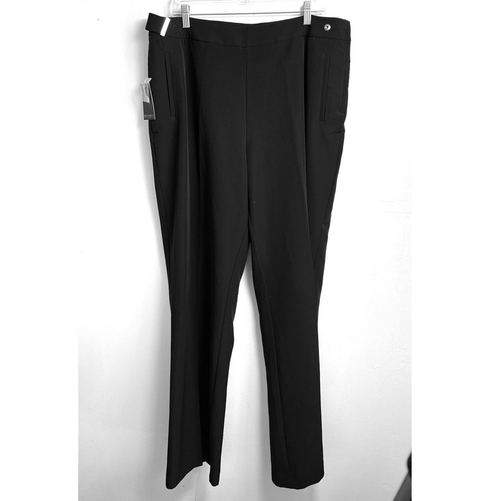 Eloquii Dress Pants Black Size 14 High Waisted Gold Hardware Office Professional